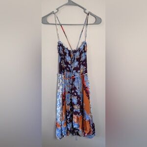 NWT Intimately Free People Dragon stone combo patchwork Spaghetti Dress size S